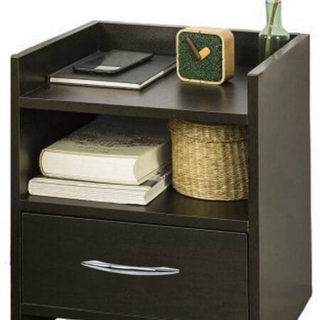 Buy Bedside Table (Finish Color - Wenge, Pre-assembled) ST07 Online