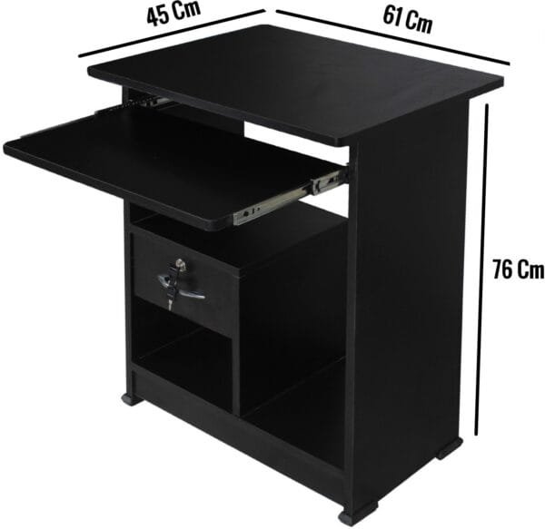 Buy Computer Table (Finish Color - Black, Pre-assembled) CT10 Online