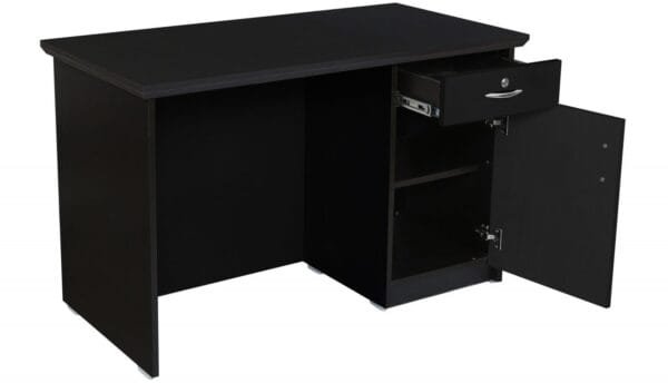 Buy Office Table (Finish Color - Wenge, Pre-assembled) Online - Image 3