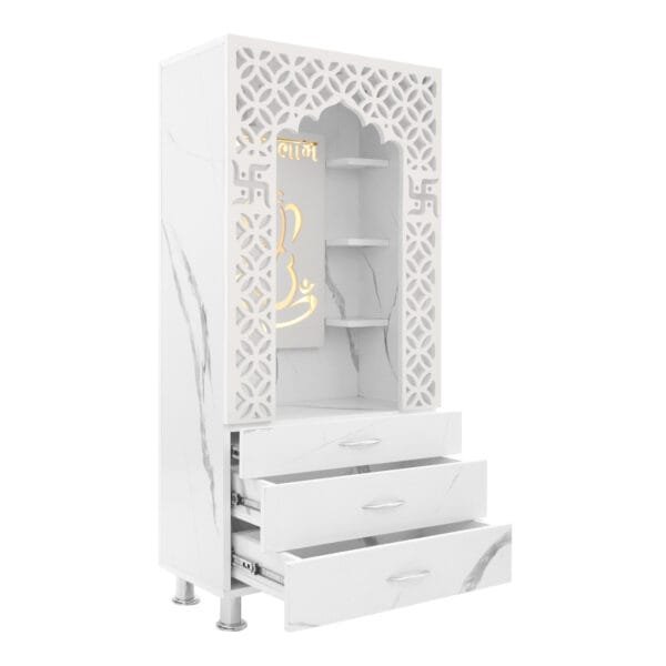 Buy Home Temple/Pooja Mandir/Home Mandir With LED Light (Height: 130cm, Pre-Assembled) Online - Image 3