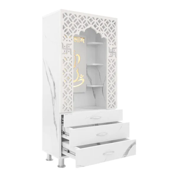 Buy Home Temple/Pooja Mandir/Home Mandir With LED Light (Height: 130cm, Pre-Assembled) Online - Image 3