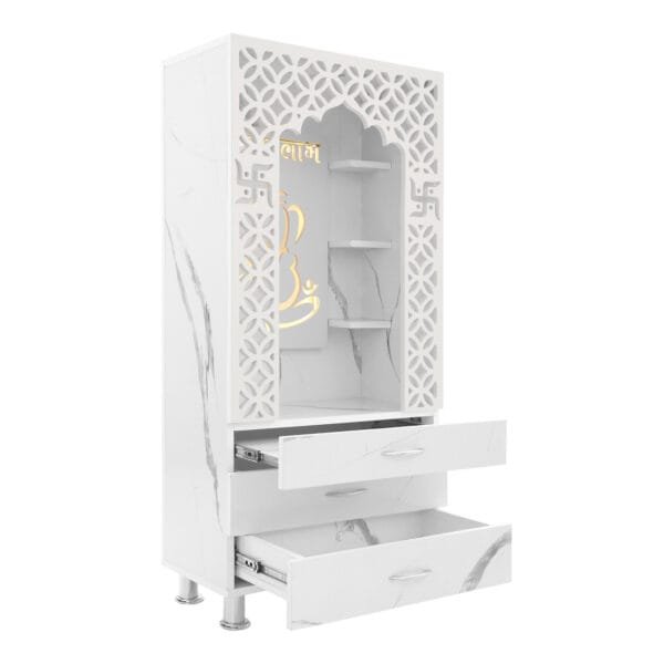 Buy Home Temple/Pooja Mandir/Home Mandir With LED Light (Height: 130cm, Pre-Assembled) Online - Image 4