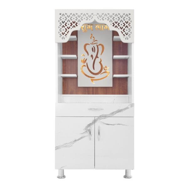 Buy Ganesha Design Home Temple Engineered Wood (Height: 130cm,Pre-Assembled) Online - Image 2