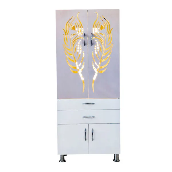 Buy Mor Pankh Temple For Home Pooja Mandir: Big-Sized Temple For Home With LED Light in Engineered Wood Home Temple (Height: 145, Pre-assembled) Online - Image 5