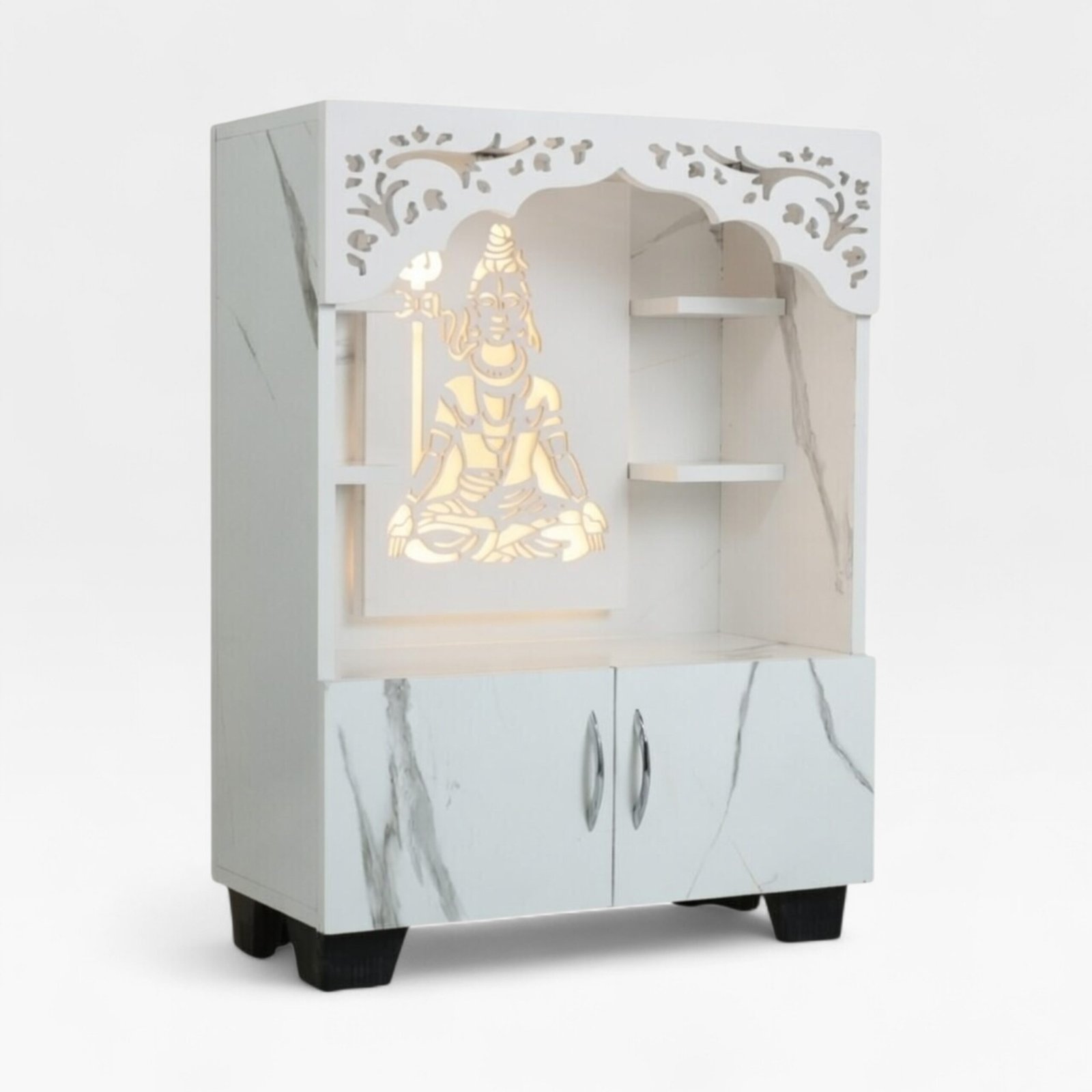 Buy Home Temple With In-Built Led Light (Height: 99cm-Pre Assembled) Online - Image 2